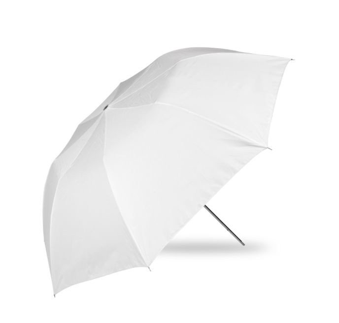 Paraply dubbelvikt 112 cm (Transparent vitt 112 cm)