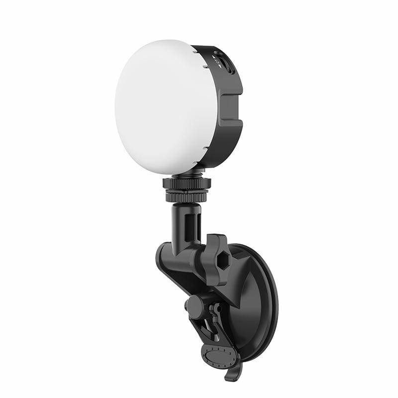 Rund LED-lampa med sugfäste