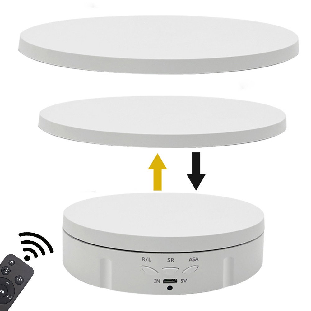 Liten vit USB snurrplatta med stoppfunktion