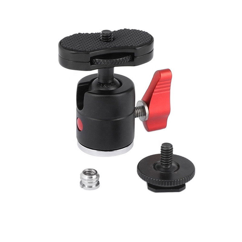 Kulled med cold shoe-adapter och bra vred