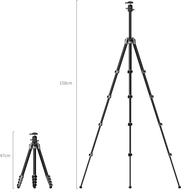 SmallRig 5478 Portable Photo Carbon Fiber Tripod
