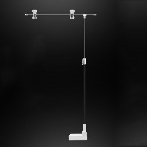 Elegant bakgrundsupphängning i silver L-shape