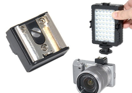 Blixtskoadapter (gör om Sony NEX till standard)