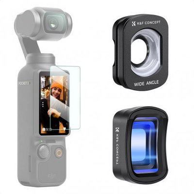 Vidvinkel & Anamorfiskt Objektiv för DJI Osmo Pocket 3 & 4