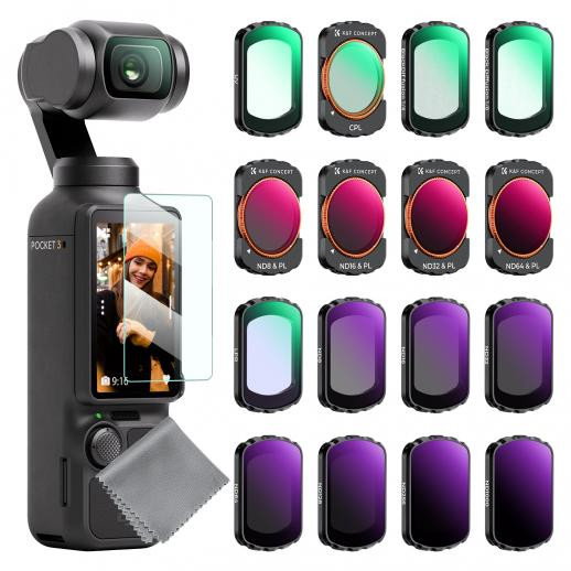 16-pack Filterkit för DJI Osmo Pocket 3 4