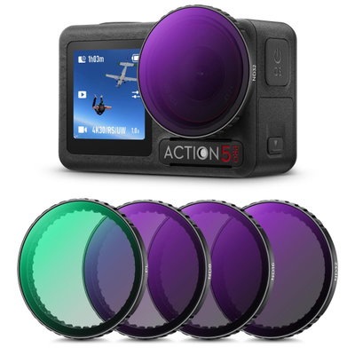 ND & CPL Filterkit för DJI Osmo Action 3/4/5 Pro – 4-pack