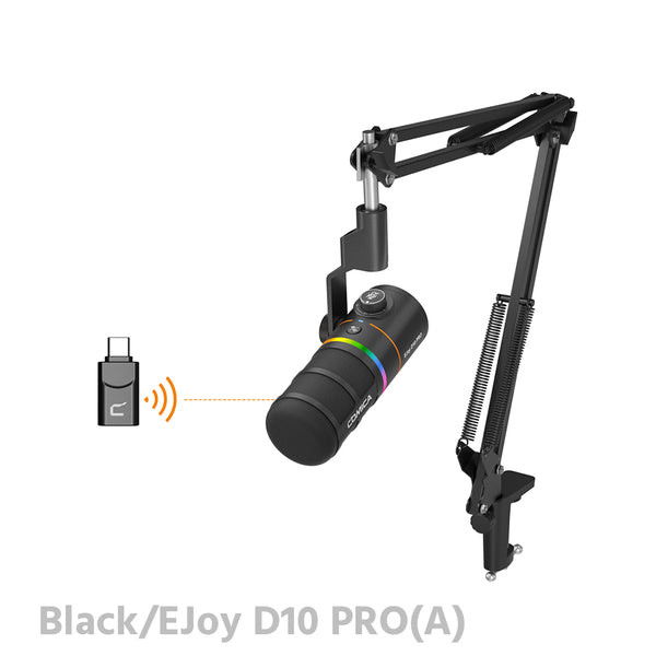 Trådlös USB-C Mikrofon RGB Kit för podcast, streaming mm.