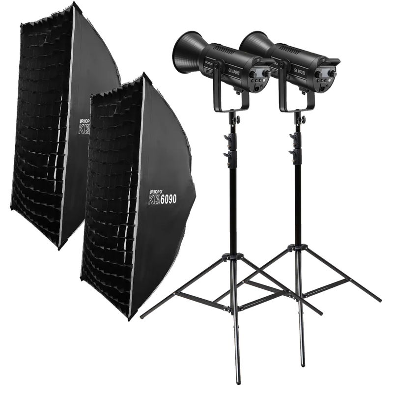 Professionellt LED-Belysningspaket för foto och video