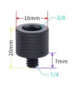 Adapter 3/8" hona till 1/4" hane
