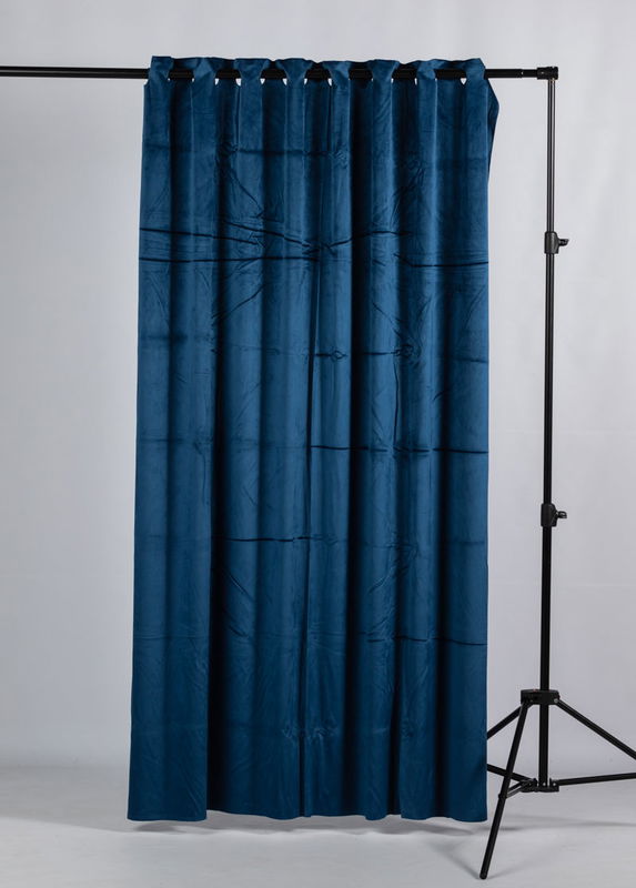 Gardin för produktfoto styling Marinblå