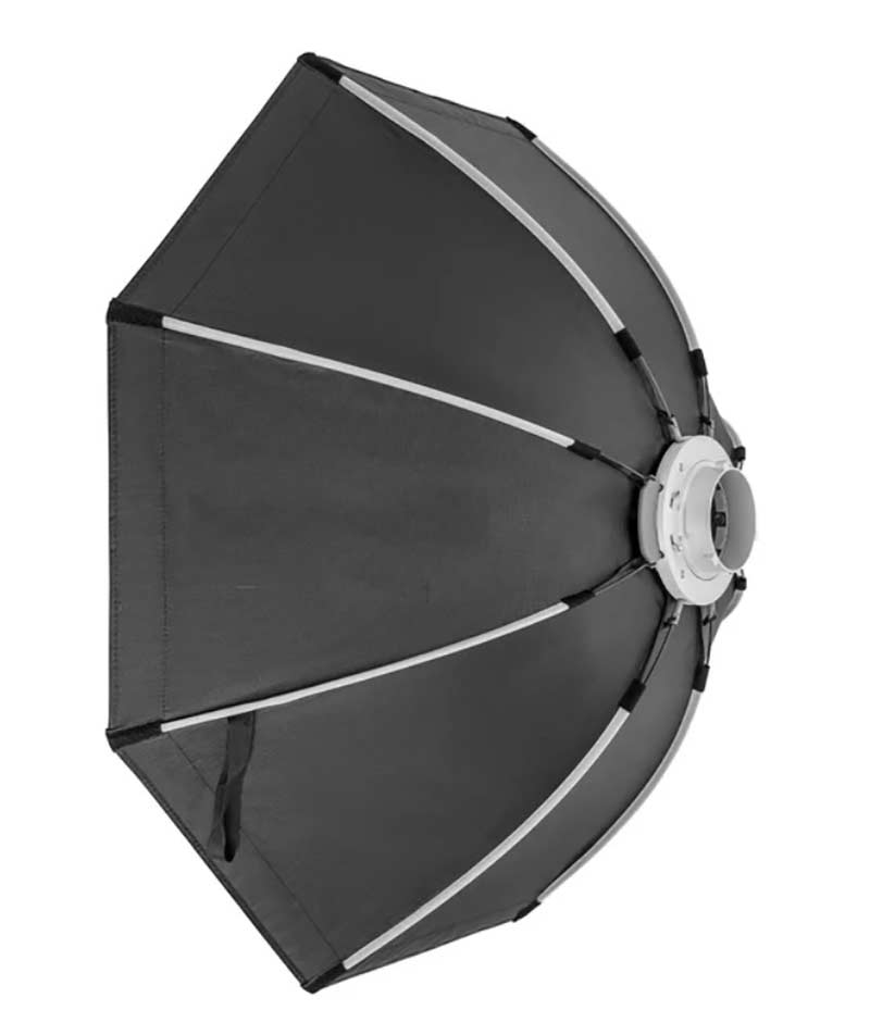 Softbox Ø120cm som fälls upp på en sekund i flatpack Bowens