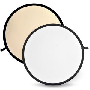 Reflexskärm soft guld / vit (60 cm (rund))