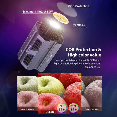 Colbor CL60R Liten LED-belysning med RGB för video och foto