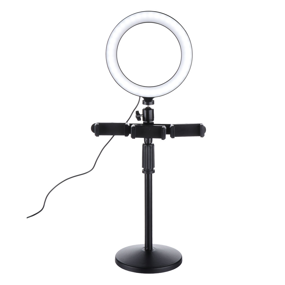 Ring light Kit med stativ för upp till 3 mobiler