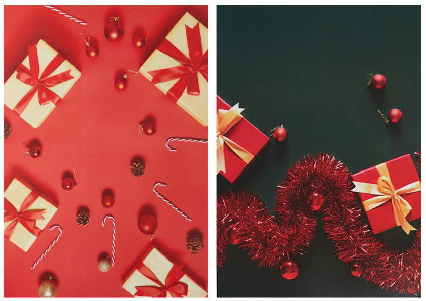 Motivbakgrund Jul för flatlay