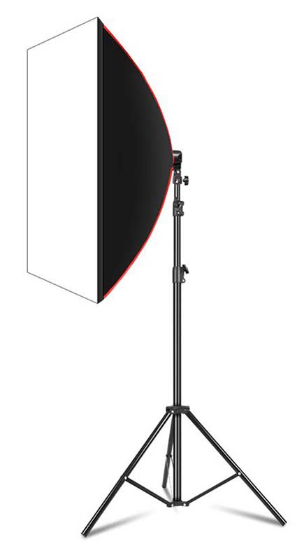 Softbox 60 x 90 cm med inbyggt ljus!