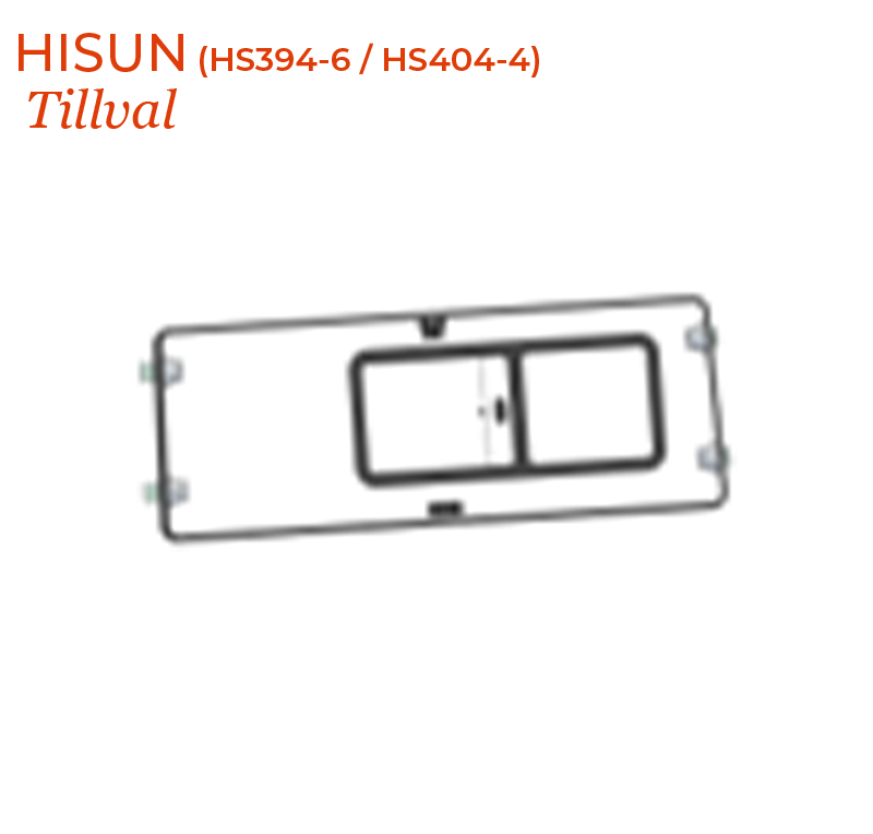 HISUN Rear Panel Sliding Glass & UV Poly (HS394-6 / HS404-4)