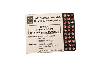 GINEX, Primer 4,5/3-P2 for Small Pistol Magnum - 100 ASK