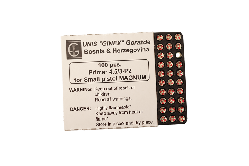 GINEX, Primer 4,5/3-P2 for Small Pistol Magnum - 100 ASK