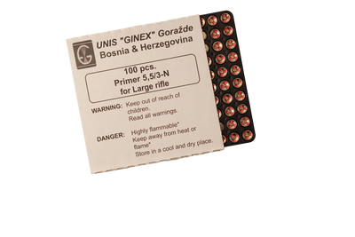 GINEX, Primer 5,5/3-N for Large Rifle - 100 ASK