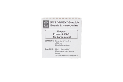 GINEX, Primer 5,5/3-P1 for Large Pistol - 100 ASK
