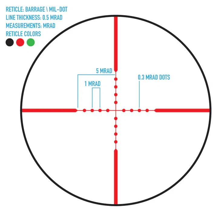 Firefield Barrage 2.5-10x40 Riflescope with Green Laser