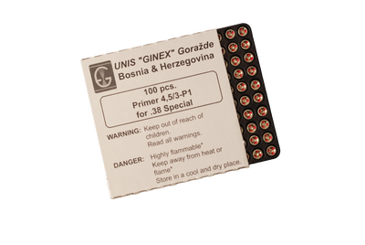 GINEX, Primer 4,5/3-P1 for .38 Special - 100 ASK