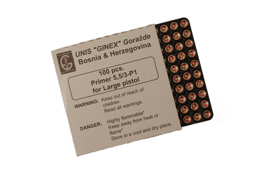 GINEX, Primer 5,5/3-P1 for Large Pistol - 100 ASK