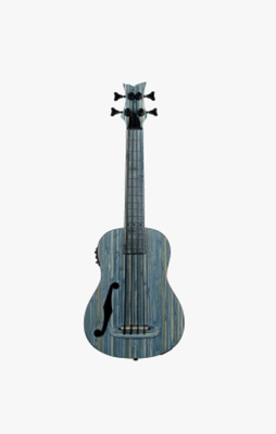 RUSWB-UB Ukulele bas med mik o bag, Natural Solid Bamboo
