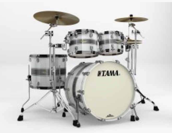 TAMA MA42TZBNS-SSR Silver Snow Racing Stripe, Black Nickel