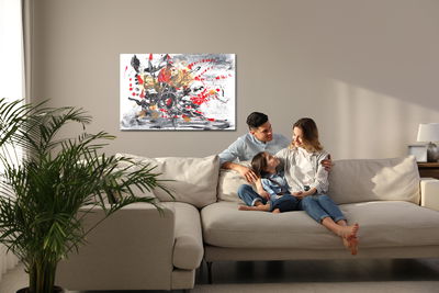 Ljuddämpande tavla - Chaotic abstraction