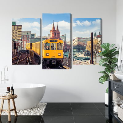 Ljuddämpande tavla - Yellow train in berlin