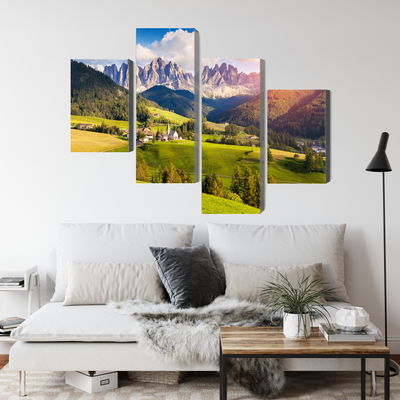 Ljuddämpande tavla - Sunny day in the mountains