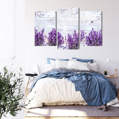 Ljuddämpande tavla - Lavender flowers on a rustic