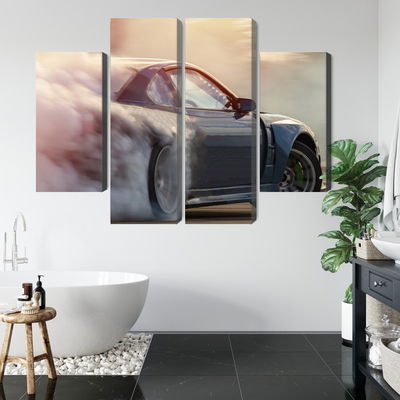 Ljuddämpande tavla - Sports car in a cloud