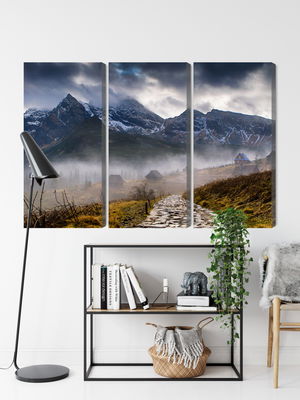 Ljuddämpande tavla - Misty landscape with hala