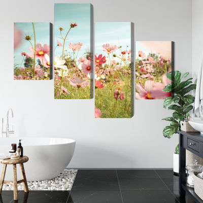 Ljuddämpande tavla - Cosmos flowers in the garden