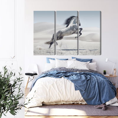 Ljuddämpande tavla - Horse in the desert 3d