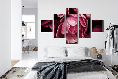 Ljuddämpande tavla - Peony flowers close up 3d