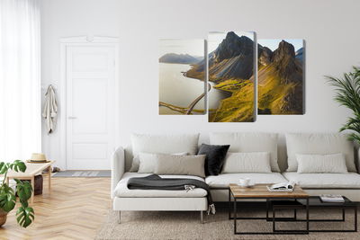 Ljuddämpande tavla - 3d aerial view of icelandic