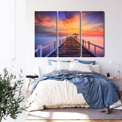 Ljuddämpande tavla - Sunset over the pier