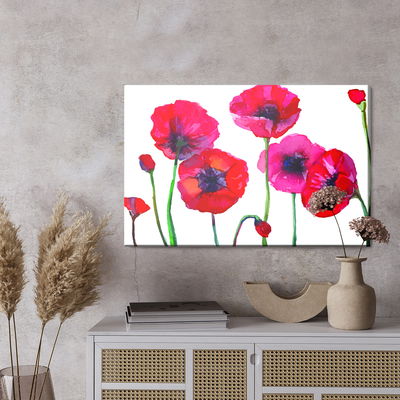Ljuddämpande tavla - Beautiful watercolor poppies