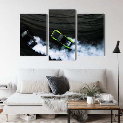 Ljuddämpande tavla - Drifting 3d cars