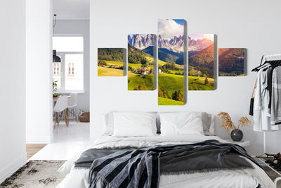 Ljuddämpande tavla - Sunny day in the mountains