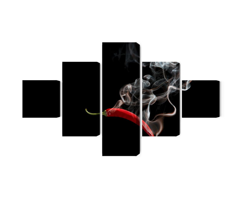 Ljuddämpande tavla - Red chili with smoke