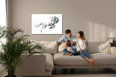 Ljuddämpande tavla - Horse as sketched