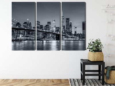 Ljuddämpande tavla - Panorama of New York at night