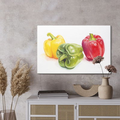 Ljuddämpande tavla - Colorful peppers