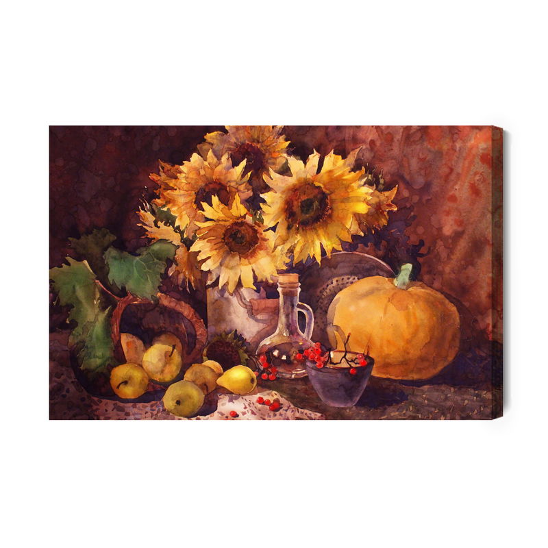Ljuddämpande tavla - Still life with sunflowers