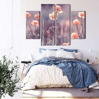 Ljuddämpande tavla - Spring 3d flowers